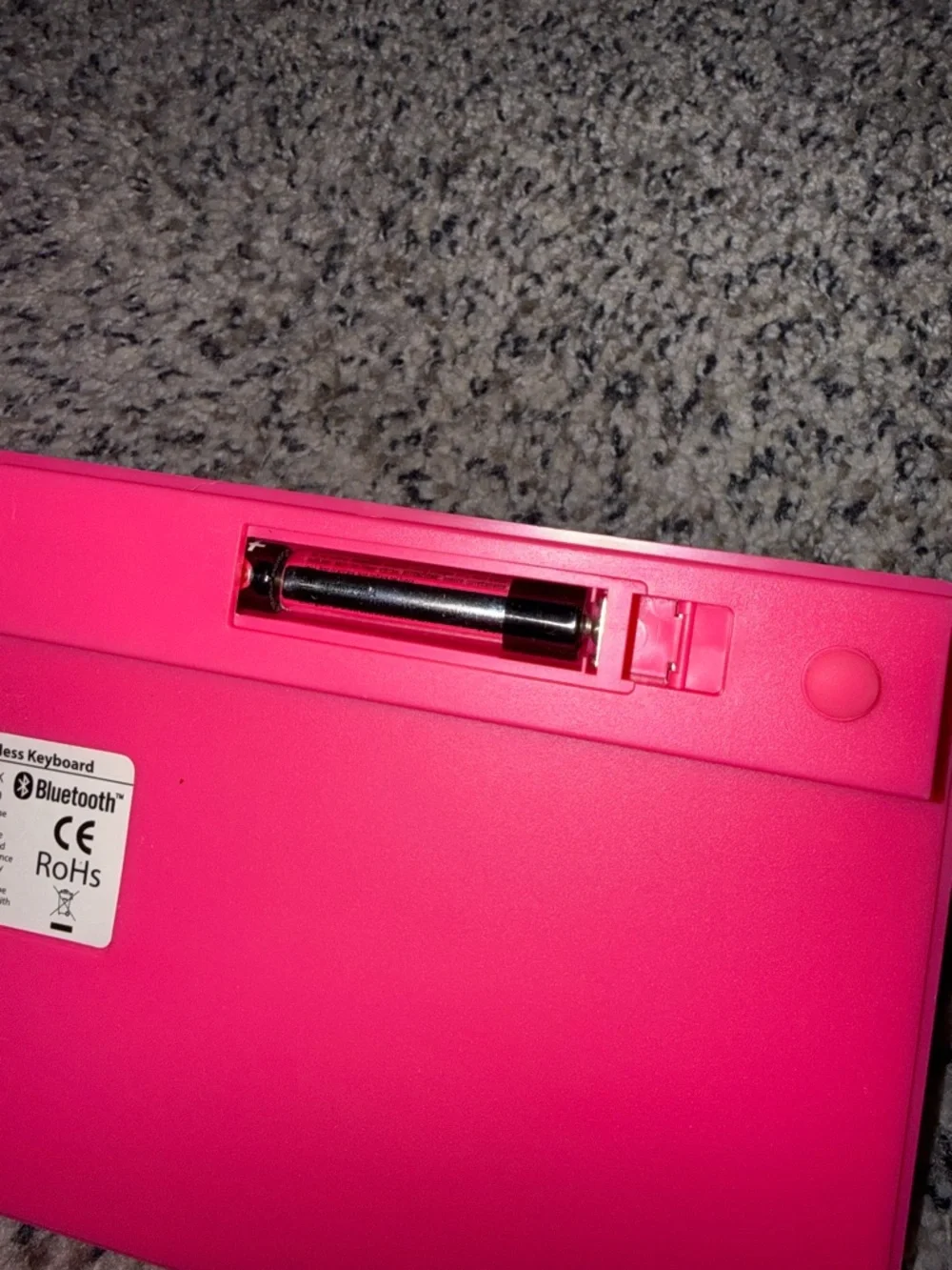 Slim Wireless Pink Bluetooth Keyboard